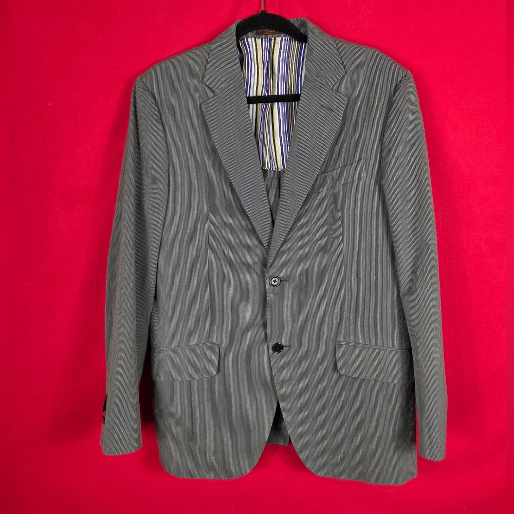 ETRO Blazer Sport Coat Gray Mens Size 42‎